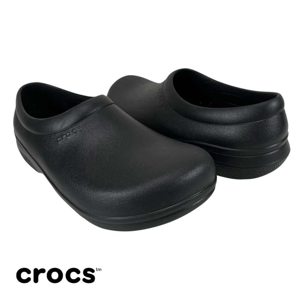 Crocs | Men 11 |‎ Black On The Clock Slip Resistant Work Slip-On Clog Shoes